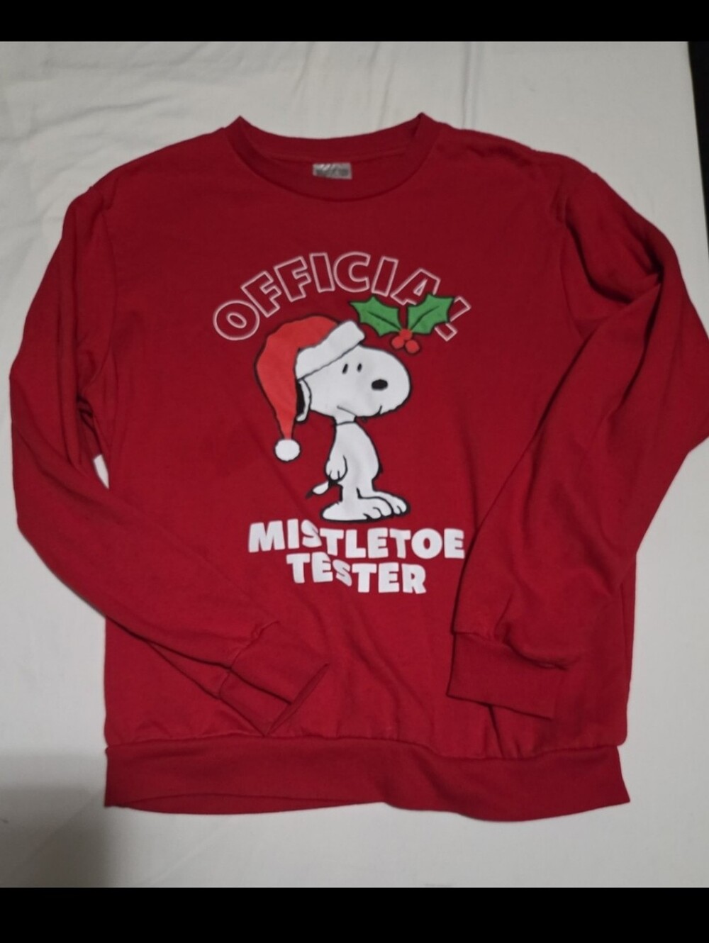 Peanuts mens size large snoopy mistletoe christmas sweatshirt #27